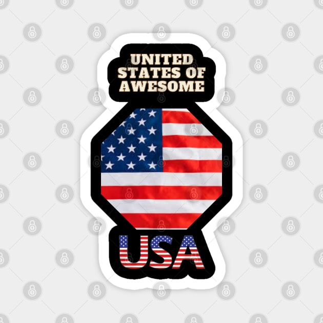 United States of Awesome Magnet by Art Enthusiast