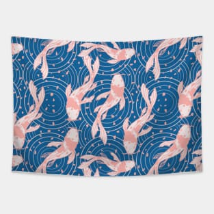 Koi Fish Sakura Tapestry