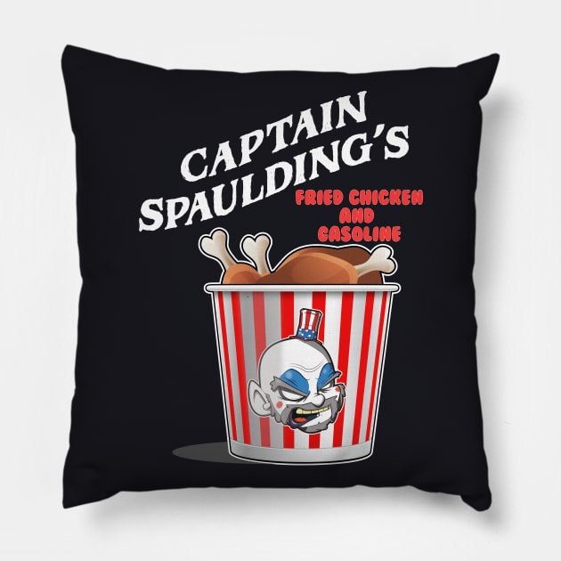 captain spauldings fried chicken Pillow by CoySoup