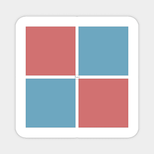 Summery Squares #summer #pink #blue #squares #graphicdesign #water #summergift #giftideas #redbubble Magnet