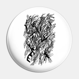 Abstract doodle art Pin