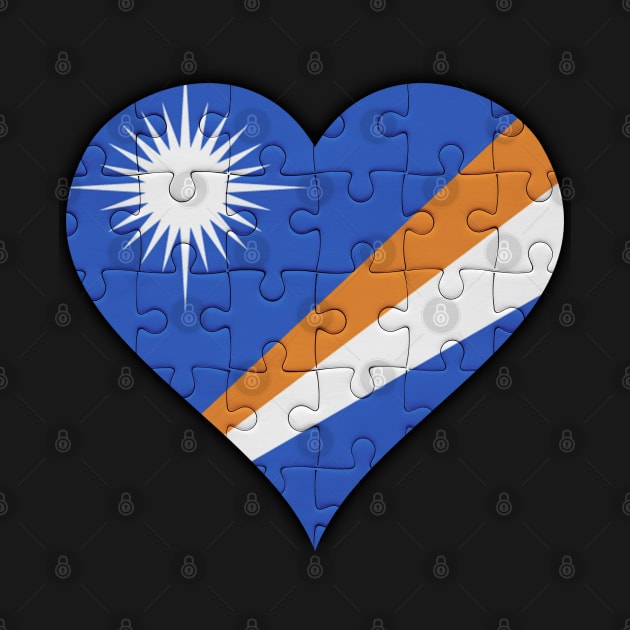 Marshallese Jigsaw Puzzle Heart Design - Gift for Marshallese With Marshall Island Roots by Country Flags