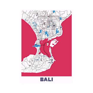 Bali - Indonesia MilkTea City Map T-Shirt