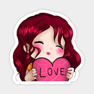 love heart chibi Magnet