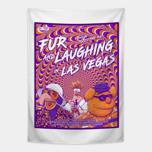 Fur and Laughing in Las Vegas 2.0 Tapestry by victorcalahan