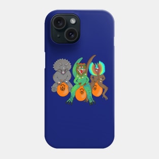 Space Hopping Retro Jurassic Dinosaurs Phone Case