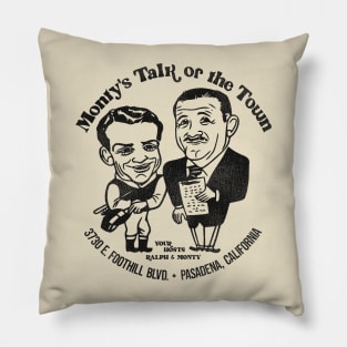 Monty's Talk of the Town Defunct Restaurant Calif Pillow