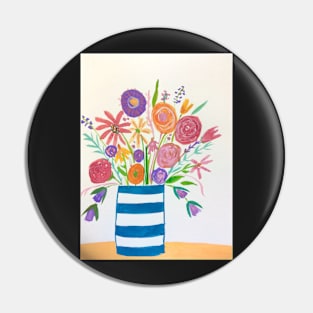 Bright Summer Colourful Florals Pin