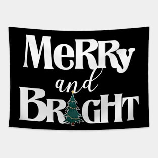 Funny Merry And Bright Xmas Holiday Family Christmas Tapestry