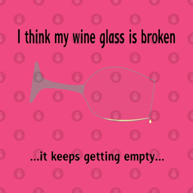 Broken wine glass - white wine for light bg by CounterCultureWISE