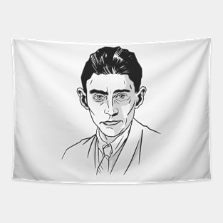 Hand drawn portrait of Franz Kafka Tapestry