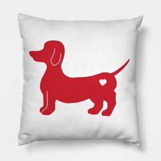 Dachshund in red Pillow