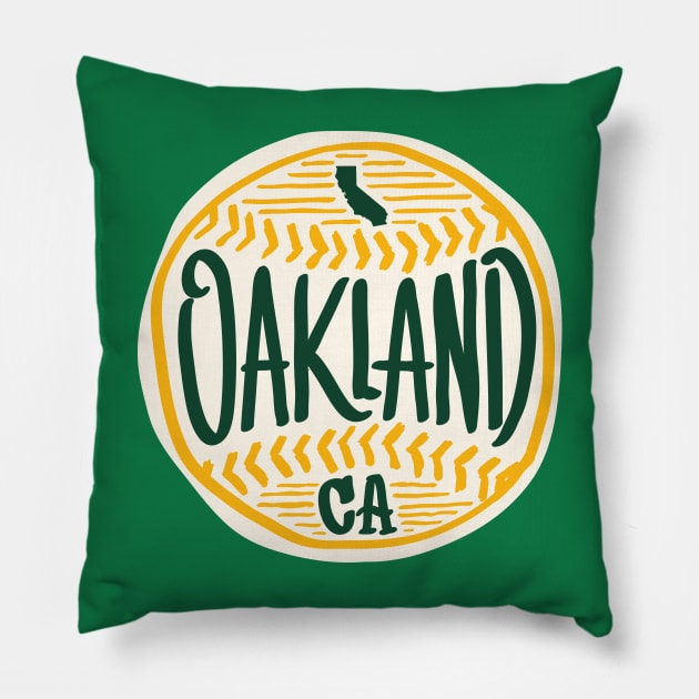 Oakland California Hand Drawn Script Pillow by goodwordsco