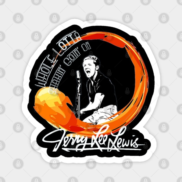 Jerry Lee Lewis t-shirt Magnet by tokentit