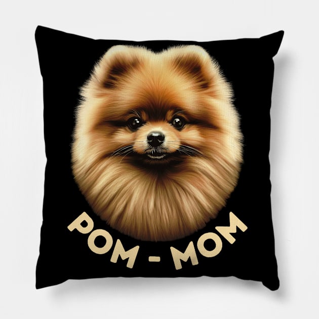 Pom Mom: Detailed Face Design Pillow by Stupid Coffee Designs