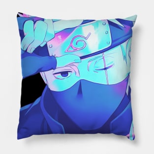 Kakashi vaporwave Pillow