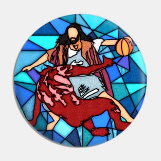 The Holy Crossover Stained Glass Pin