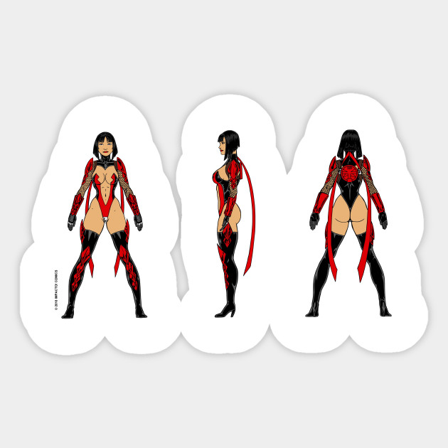 Red Ninja Momiji Profile Sheet Ninja Adesivo Teepublic It