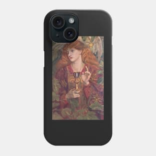 The Damsel of the Sanct Grael, (Holy Grail) by Dante Gabriel Rossetti (1828-1882) Phone Case