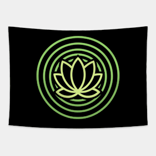 Lime Lotus Tapestry