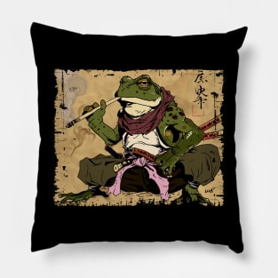 Frog Ninja Samurai Pillow