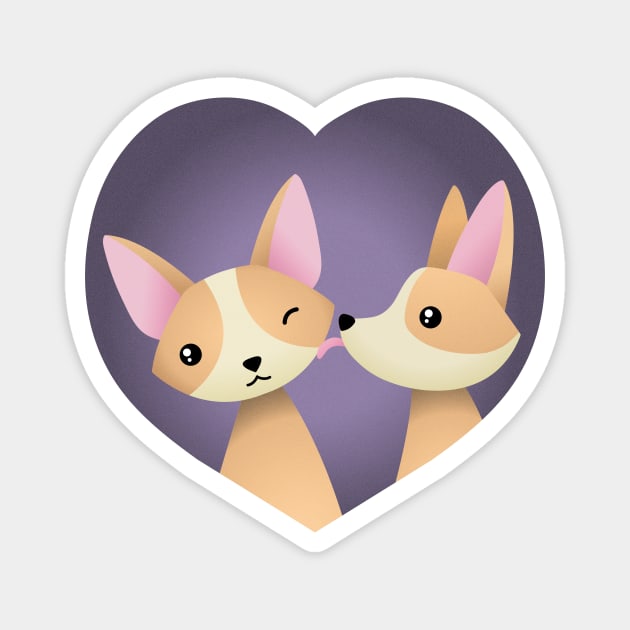 Corgi love Magnet by Laura_Nagel