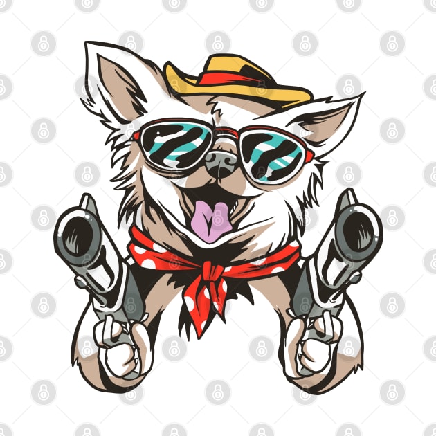 Funny Chihuahua Dog Wielding Guns by Emart