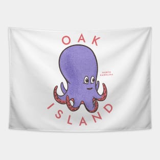 Oak Island, NC Summertime Vacationing Octopus Tapestry