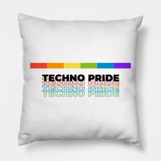 Techno Pride LGBT Rainbow Flag Pillow
