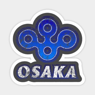 Osaka Prefecture Japanese Symbol Distressed Magnet