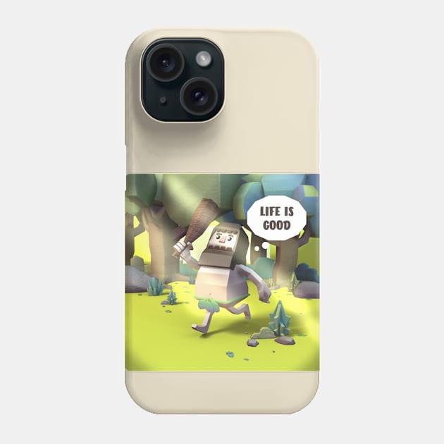 Life is good, Boy running in the forest. Adam Phone Case by Nakano_boy