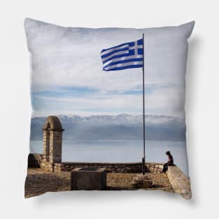 Praying for Greece Pillow