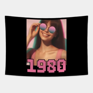 1980 retro girl Tapestry