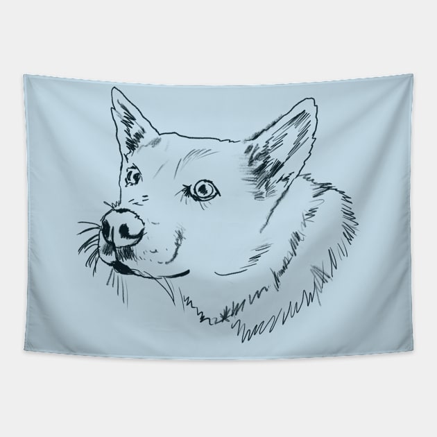 Jindo jindo Tapestry by B_prapaipim