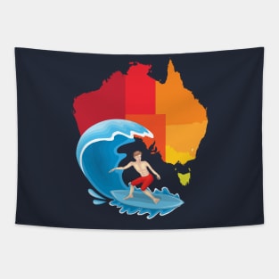 Australia surf board Tapestry