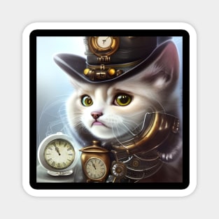 Cute little steampunk kitten Magnet