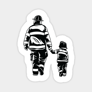 Father and Son Firefighter! Magnet