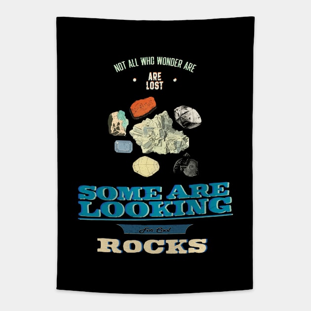 Not All Who Wonder Are Lost Some Are Looking For Cool Rocks Tapestry by Alexander Luminova