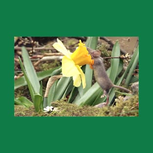 easter mouse with Daffodil stand T-Shirt