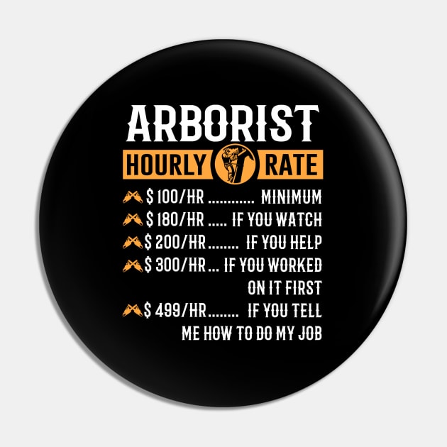 Arborist - Arborist Hourly Rate Pin by SnugFarm