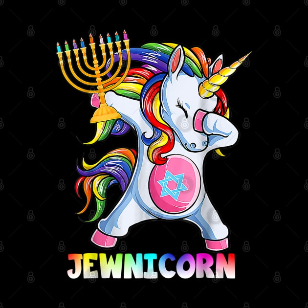 Hanukkah Dabbing Unicorn Jewnicorn Chanukah Jewish Xmas by HBart