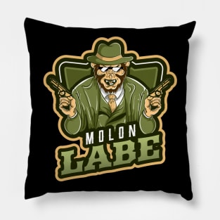 The Monkey With Guns Pillow