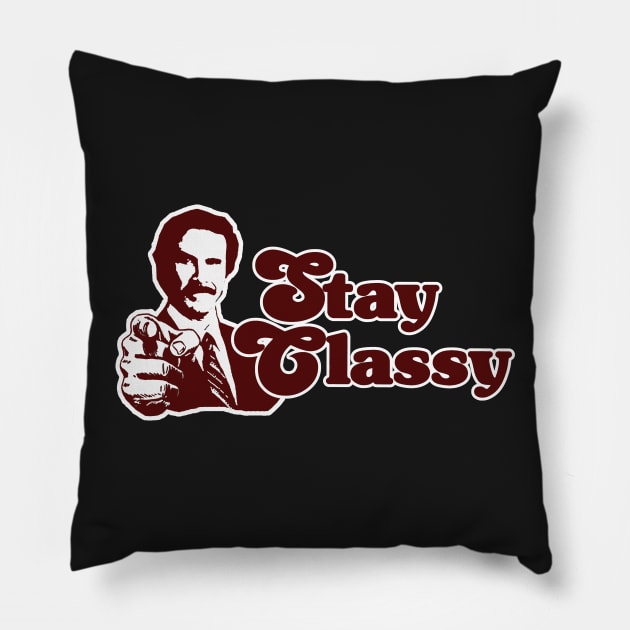 Stay Classy Pillow by NineBlack