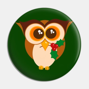 Christmas Owl Pin