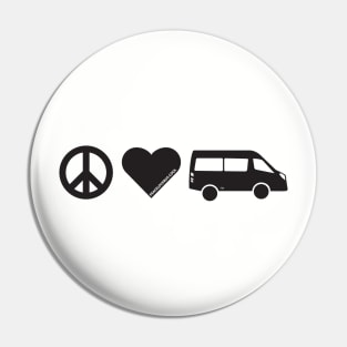 Peace Love Sprinter Bus Pin