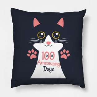 100 Ameowzing Days kawaii kitten cat lover Pillow