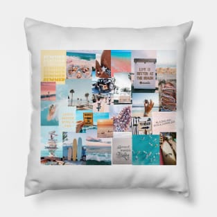 beach collage Pillow