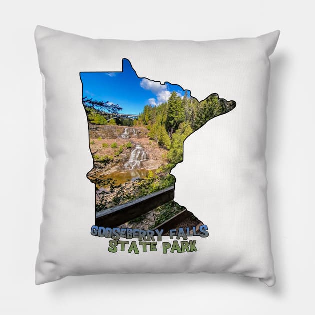 Gooseberry Falls State Park Pillow by gorff