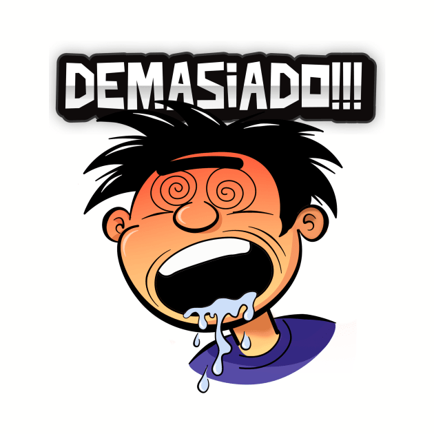 Funny Cartoon Face - Psychedelic Art - Demasiado #2 by Samuel John