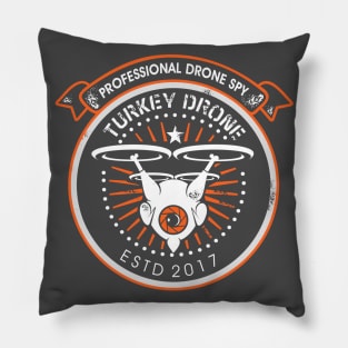 turkey drone vintage Pillow